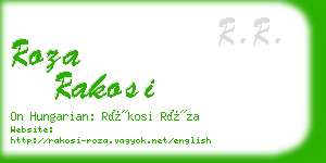 roza rakosi business card